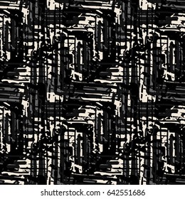 Seamless textile doodle pattern grunge texture.Trendy modern ink artistic design with authentic and unique scrapes, watercolor blotted background for a logo, cards, invitations, posters, banners.