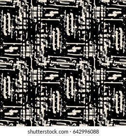 Seamless textile doodle pattern grunge texture.Trendy modern ink artistic design with authentic and unique scrapes, watercolor blotted background for a logo, cards, invitations, posters, banners.