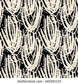 Seamless textile doodle pattern grunge texture.Trendy modern ink artistic design with authentic and unique scrapes, watercolor blotted background for a logo, cards, invitations, posters, banners.