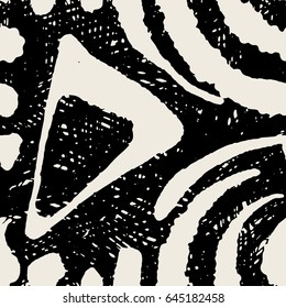Seamless textile doodle pattern grunge texture.Trendy modern ink artistic design with authentic and unique scrapes, watercolor blotted background for a logo, cards, invitations, posters, banners.