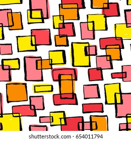 Seamless textile doodle pattern grunge texture.Trendy modern ink artistic design with authentic,unique scrapes, watercolor blotted background for a logo, cards, invitations, posters, banners.