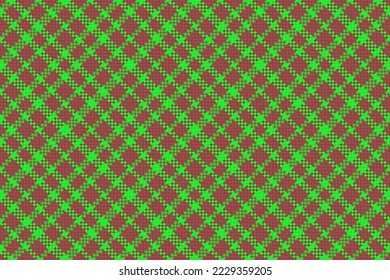 Seamless textile fabric. Background pattern plaid. Tartan texture check vector in red and green colors.