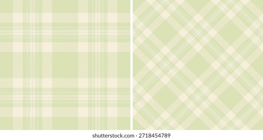 Tecido sem costura de verificação de textura padrão com um pano de fundo de vetor de tartan. Definido em cores populares no estilo da moda para mulheres e homens.