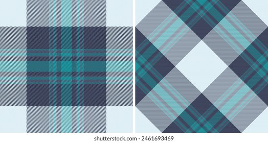 Seamless textile fabric of plaid texture pattern with a vector background tartan check. Set in night colors. Stylish festive outfits for special occasions.