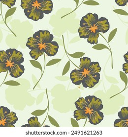 Seamless textile floral allover pattern digital flower and allover design