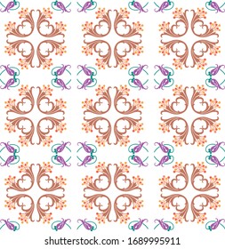 seamless textile floral design pattern