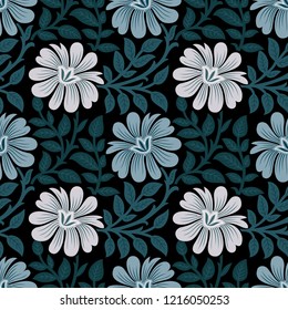 Seamless textile floral pattern