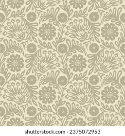 Seamless textile floral pattern design
