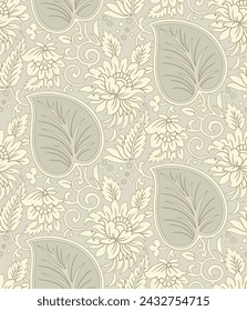 Seamless textile floral pattern design
