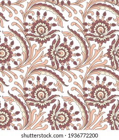 Seamless textile floral print design