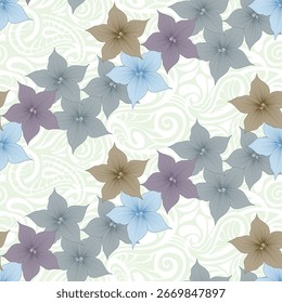 desenho floral de flor têxtil sem costura
