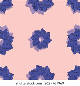 flores têxteis sem costura e padrão de folhas