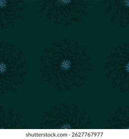 seamless textile flowers and leaf pattern