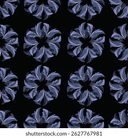 seamless textile flowers and leaf pattern