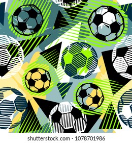 Seamless  textile football doodle pattern grunge texture.Trendy modern ink artistic design with authentic,unique scrapes, watercolor blotted background for a logo, cards, posters, banners.