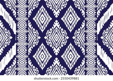 Tecido sem costura, padrão Ikat, Ikat chevron, padrão Paisley, elemento vetor, vetor abstrato, Batik, bordado de tecido, padrão étnico, Ogee, étnico geométrico, nativo americano, impressão de fundo.