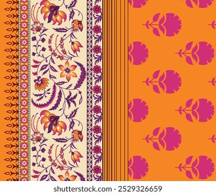 Seamless Textile Pattern for Bold Wall Art or Fashionable Print Designs.