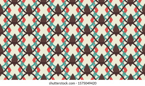 Seamless Textile Pattern. Classic Delicate Geometry Design. Christmas Xmas Creative Luxry Graphic Art. Christmas Retro Fabric Texture Wallpaper. Seamless Vintage Pattern. Red