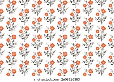 seamless textile pattern featuring ornamental field flower illustrations and botanical bunches for wallpaper and wrapping

