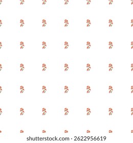 A seamless textile pattern featuring vintage watercolor red flowers against a white background, perfect for various design projects such as fabric, wallpaper, and digital visuals