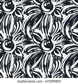 Seamless textile  pattern print .Fashion trendy expressive hand drawn ink strokes.Perfect funky vector background for textile,wrapping, decoration