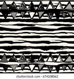 Seamless textile  pattern print .Fashion trendy expressive hand drawn ink strokes.Perfect funky vector background for textile,wrapping, decoration