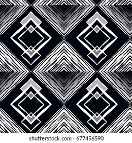 Seamless textile  pattern print .Fashion trendy expressive hand drawn ink strokes.Perfect funky vector background for textile,wrapping, decoration