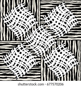 Seamless textile pattern print .Fashion trendy expressive hand drawn ink strokes.Perfect funky vector background for textile,wrapping, decoration