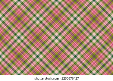 Seamless textile pattern. Texture vector tartan. Background check plaid fabric in pastel and red colors.