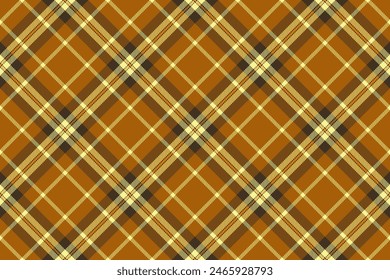 Nahtloses Textil aus kariertem Hintergrund mit einer Vektorgrafik aus Schottenmuster-Stoff in Orange- und Dunkelfarben.