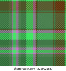 Nahtlose Textiltartan. Hintergrundvektor überprüfen. Textur Muster plaid Gewebe in rosa und grüne Farben.
