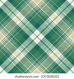 Seamless textile tartan of texture pattern plaid with a check fabric vector background in mint and white colors.