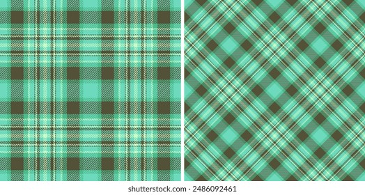 Seamless textile texture of fabric check plaid with a background pattern vector tartan. Set in earth colours. Fashion outfits for women.