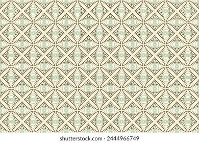 Seamless Textile Texture Interior Graphic Fashion Symmetric Template Fabric Tile Geometric Cloth Art Visual Background Digital Wallpaper Design Pattern.