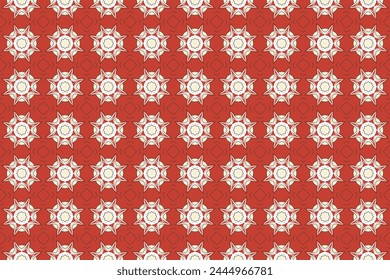 Seamless Textile Texture Interior Graphic Fashion Symmetric Template Fabric Tile Geometric Cloth Art Visual Background Digital Wallpaper Design Pattern.