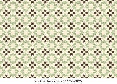 Seamless Textile Texture Interior Graphic Fashion Symmetric Template Fabric Tile Geometric Cloth Art Visual Background Digital Wallpaper Design Pattern.