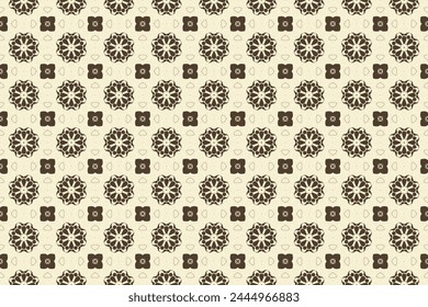 Seamless Textile Texture Interior Graphic Fashion Symmetric Template Fabric Tile Geometric Cloth Art Visual Background Digital Wallpaper Design Pattern.