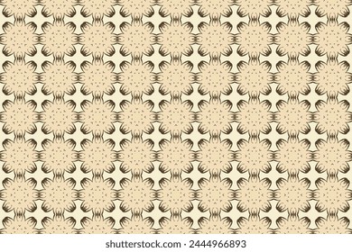 Seamless Textile Texture Interior Graphic Fashion Symmetric Template Fabric Tile Geometric Cloth Art Visual Background Digital Wallpaper Design Pattern.