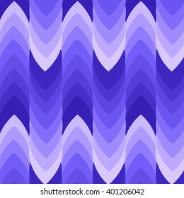 Seamless textile or wrapping paper vector pattern with wave ornament in blue colors. Color transition background.