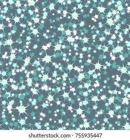 Seamless texture of 5 colors. Brilliant ten-ray stars. Applicable in 3D graphics, games, wallpaper, textiles and design.