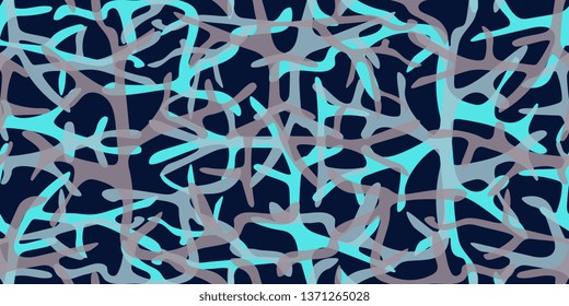 Seamless texture. Abstract background. Branched structure. Branches. Neurons. Ornate structure. Creative design. Sinuous forms. Vector graphics
