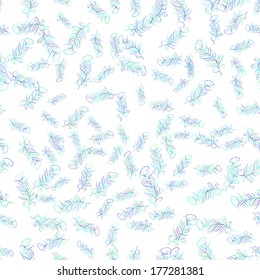 seamless texture with abstract feathers