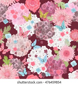 seamless texture with abstract floral design 