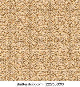 Seamless texture. Abstract floral pattern on the background of the colors of the old paper.