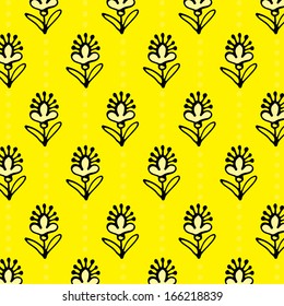 Seamless texture with abstract flower.