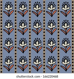 Seamless texture with abstract flower.