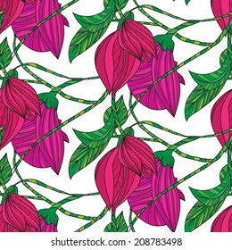 seamless texture with abstract flowers