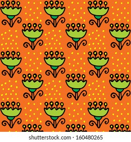 Seamless texture. Abstract flowers pattern