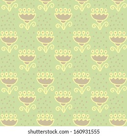 Seamless texture. Abstract flowers pattern