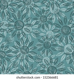 Seamless texture. Abstract flowers. Sun. Petals. vector illustration